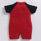 Work, Work, Work Playtime Baby Boy Summer Romper, Construction Fun-RED