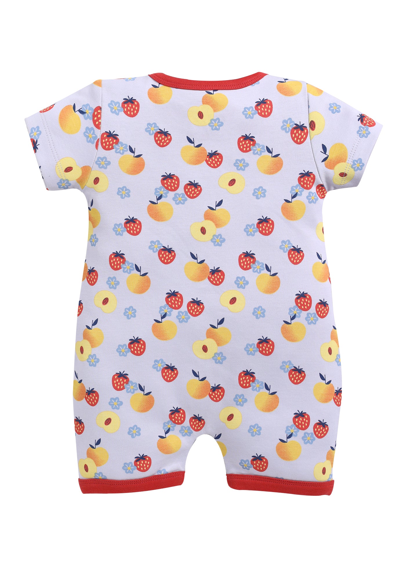 Half Sleeve Romper for Girls - Peach