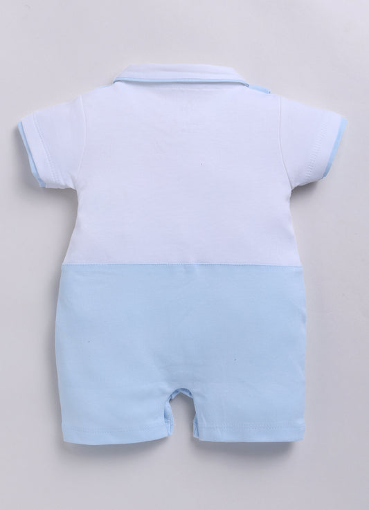 Half Sleeves Round neck Romper/Summer clothes/Creeper/new born/infent wear/ for Baby Boys 100% Pure Cotton-SKY