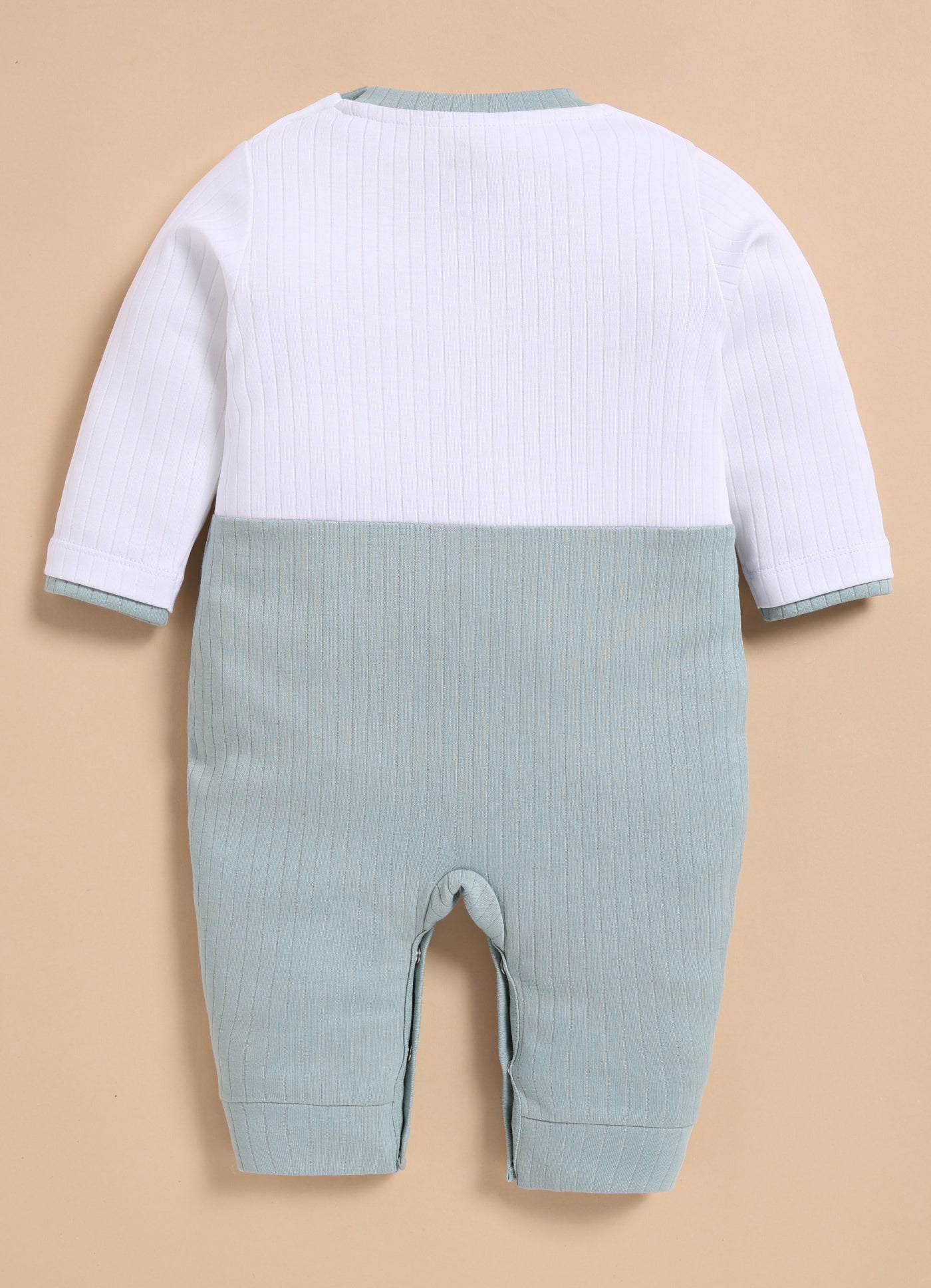 Full Sleeve Romper for Boys - Bluish Cyan Hippo Ray