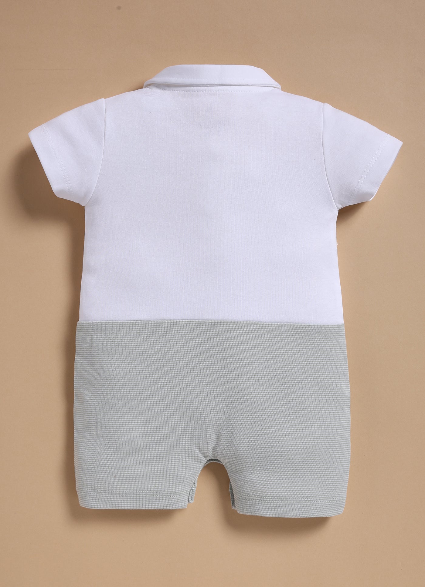 Half-Sleeve Romper for Boys – Pastel Mint Romper