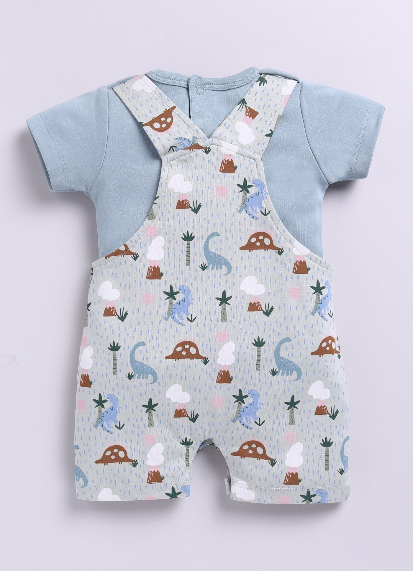 Half Sleeve Dungaree - Pista Green