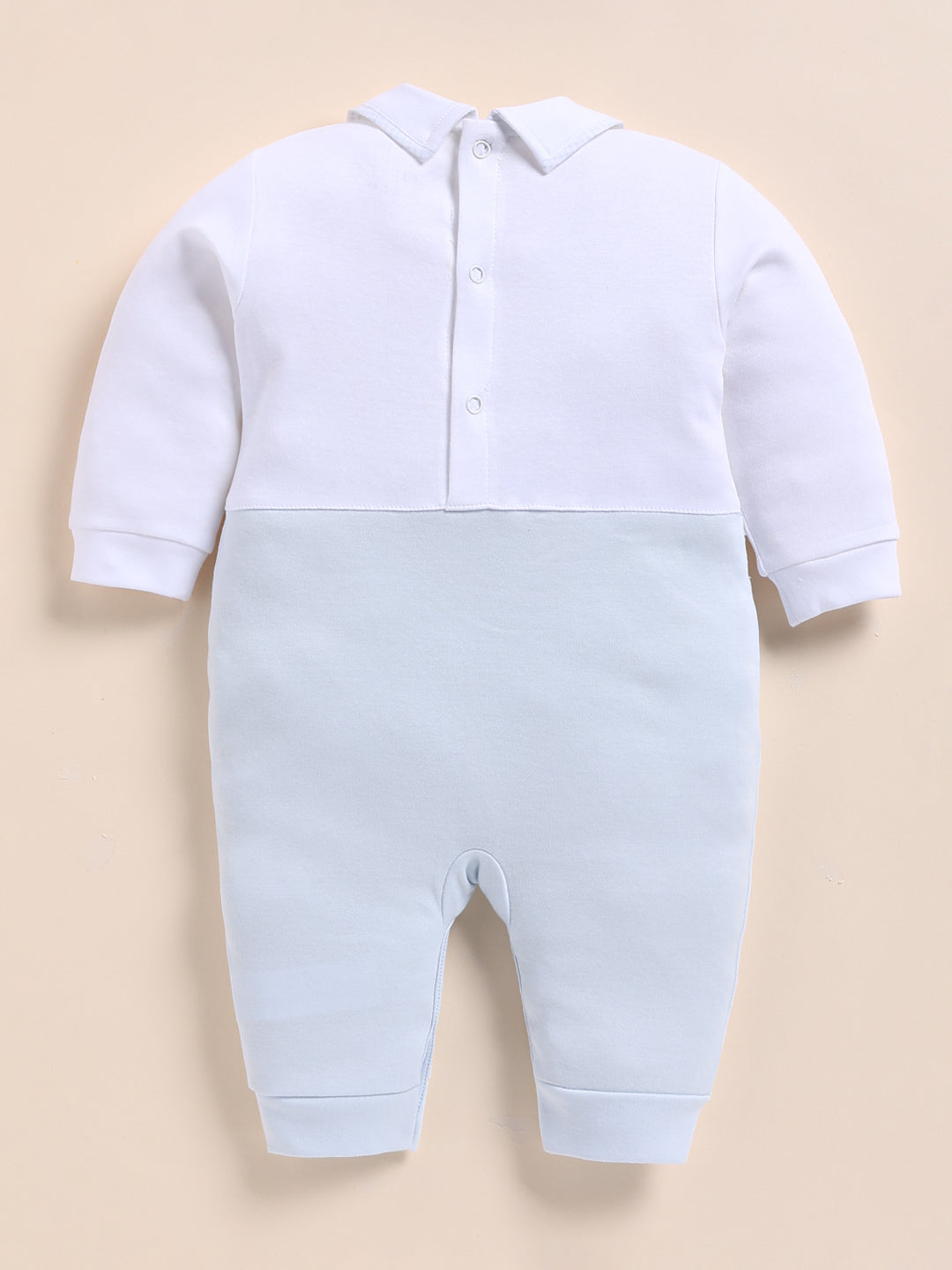 Full Sleeve Romper for Boys – Baby Blue Bunny Collared