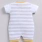 Little Roar Cute Crocodile Baby Boy Romper-White