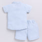 Baby Boy Solid Color T Shirt & Short-SKY