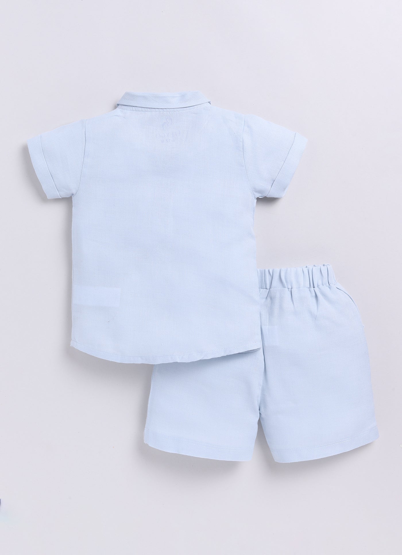 Baby Boy Solid Color T Shirt & Short-SKY