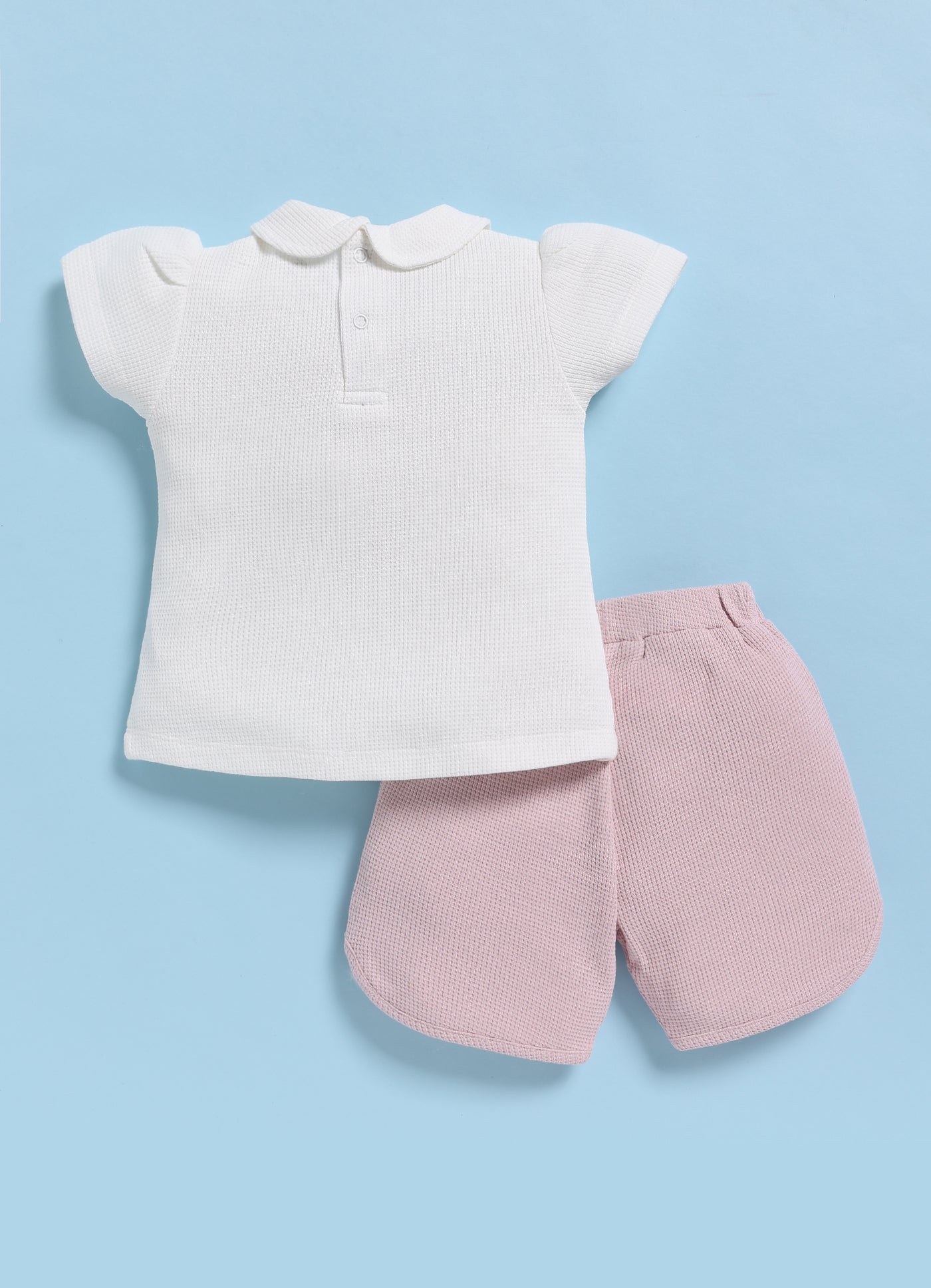 Half-Sleeve Top & Bottom For Girls - Purple Cute Car