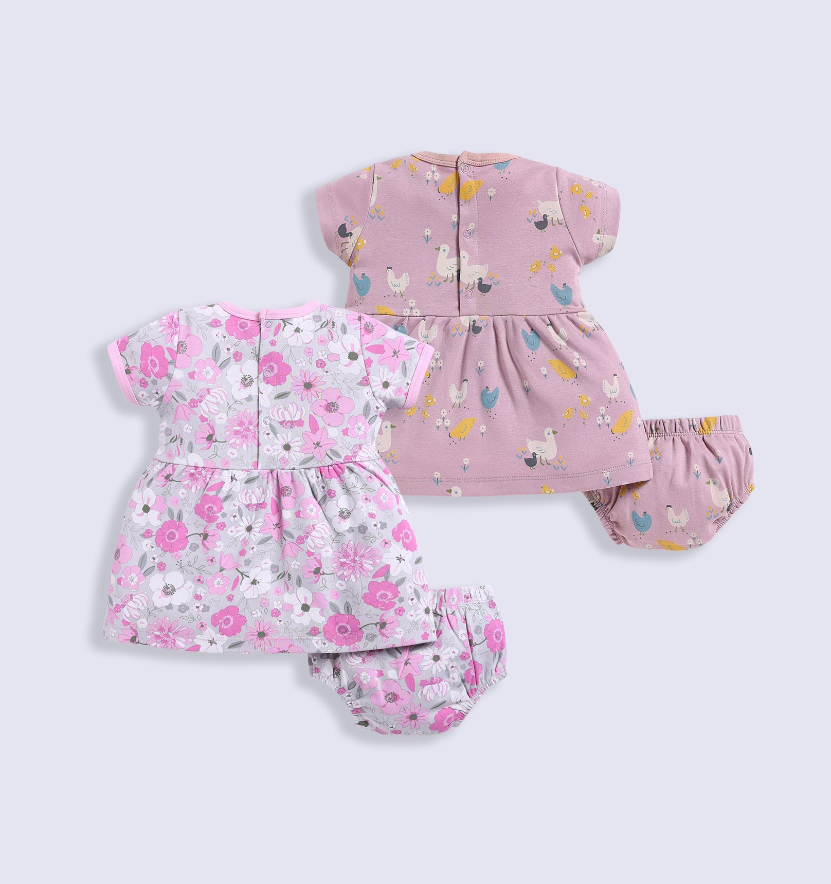 Frock – Stone and Pink