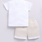 Baby Bear Cotton Baby Boy Half T Shirt & Short Set-SKY