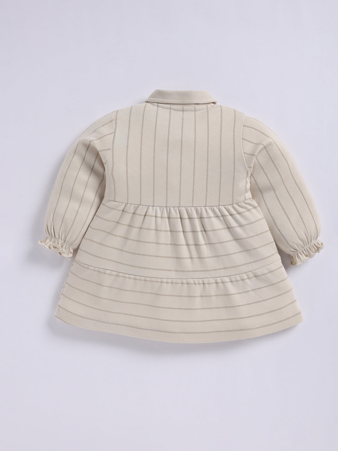 Frock – Ivory Striped Collared