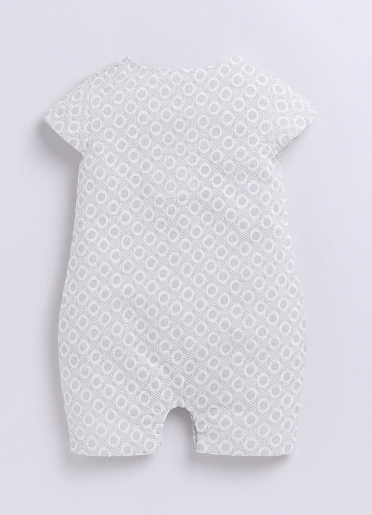 Cute Baby Girl Romper With Flower-PISTA GREEN