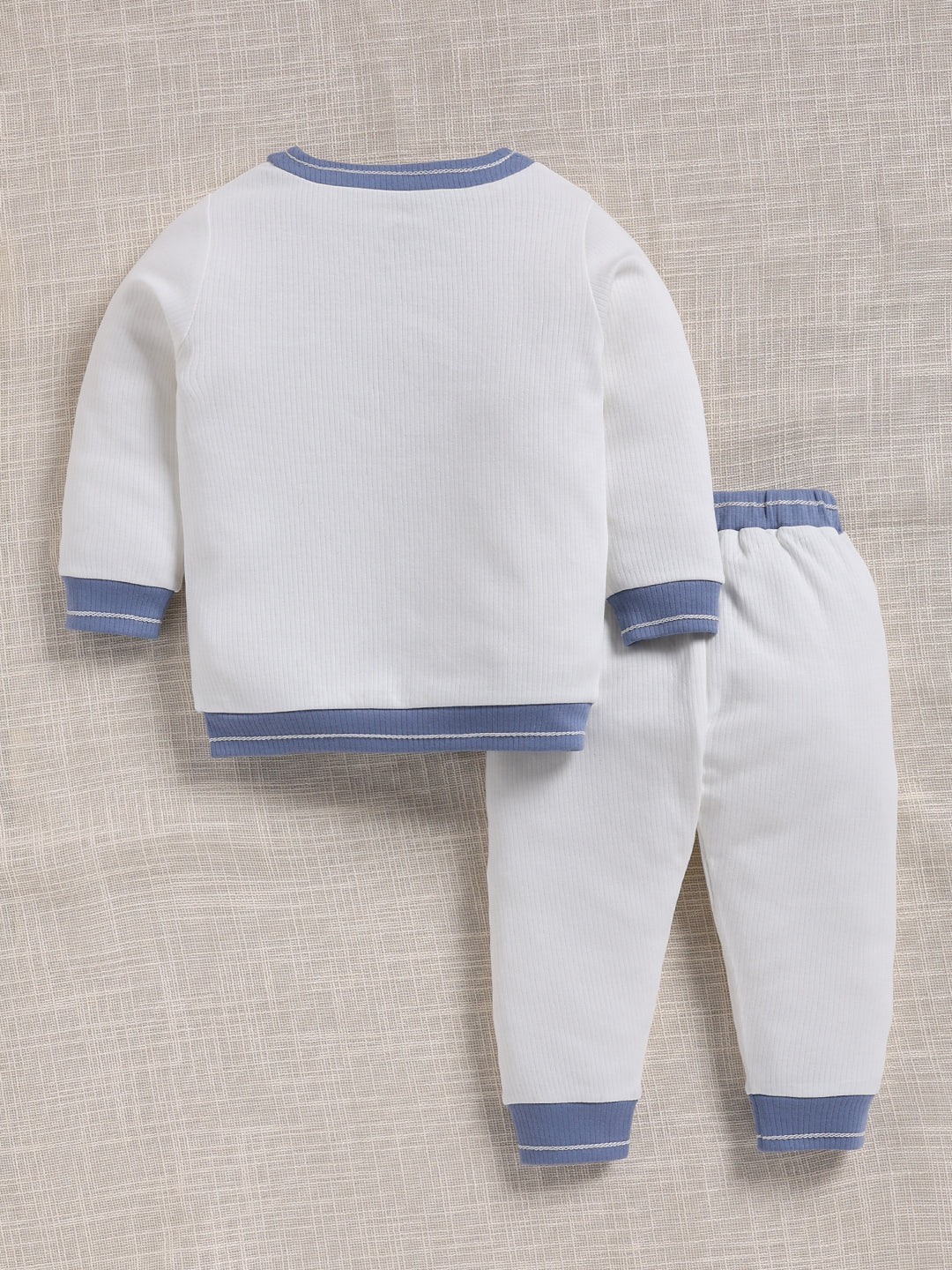 Top & Bottom for Boys - Blue Bear Patch Varsity