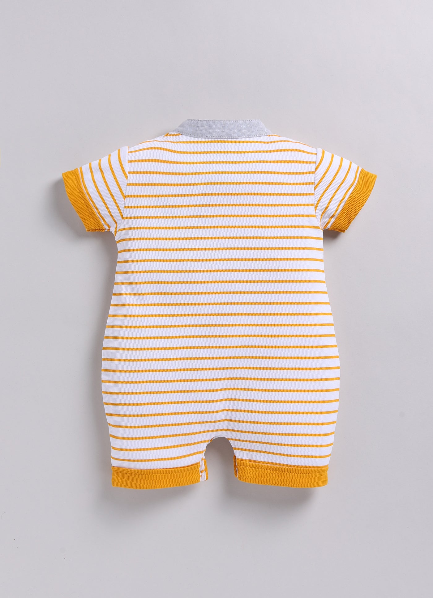 Baby Boy Striped Summer Romper - Yellow