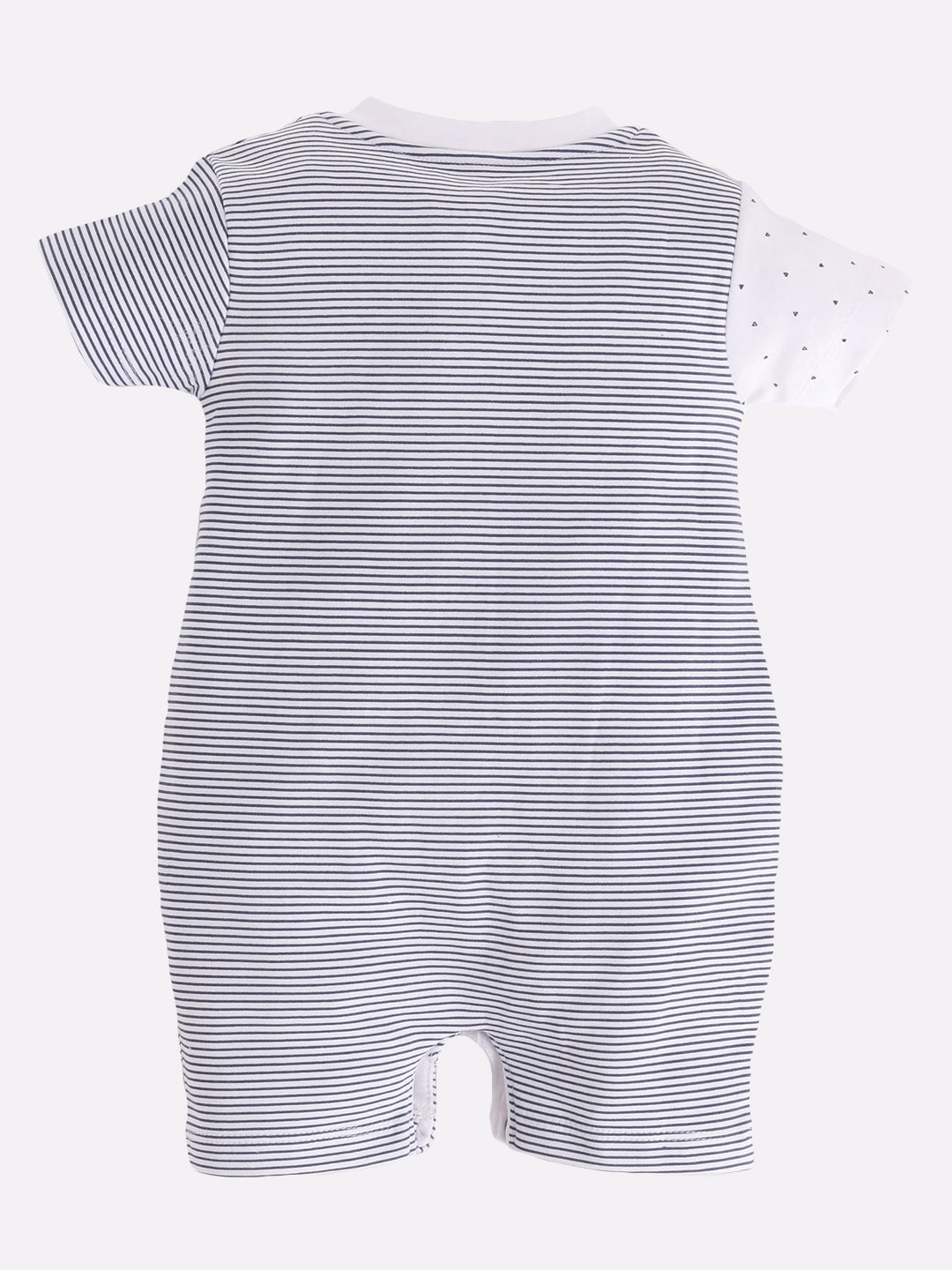 Half Sleeves Round neck Romper for Baby Boys 100% Pure Cotton-GREY