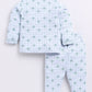 Cute Star Fish Printed Baby Boy Full Sleeve Night Suit-WHITE