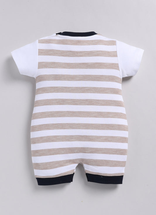 Little Roar Cute Crocodile Baby Boy Romper-Light Brown