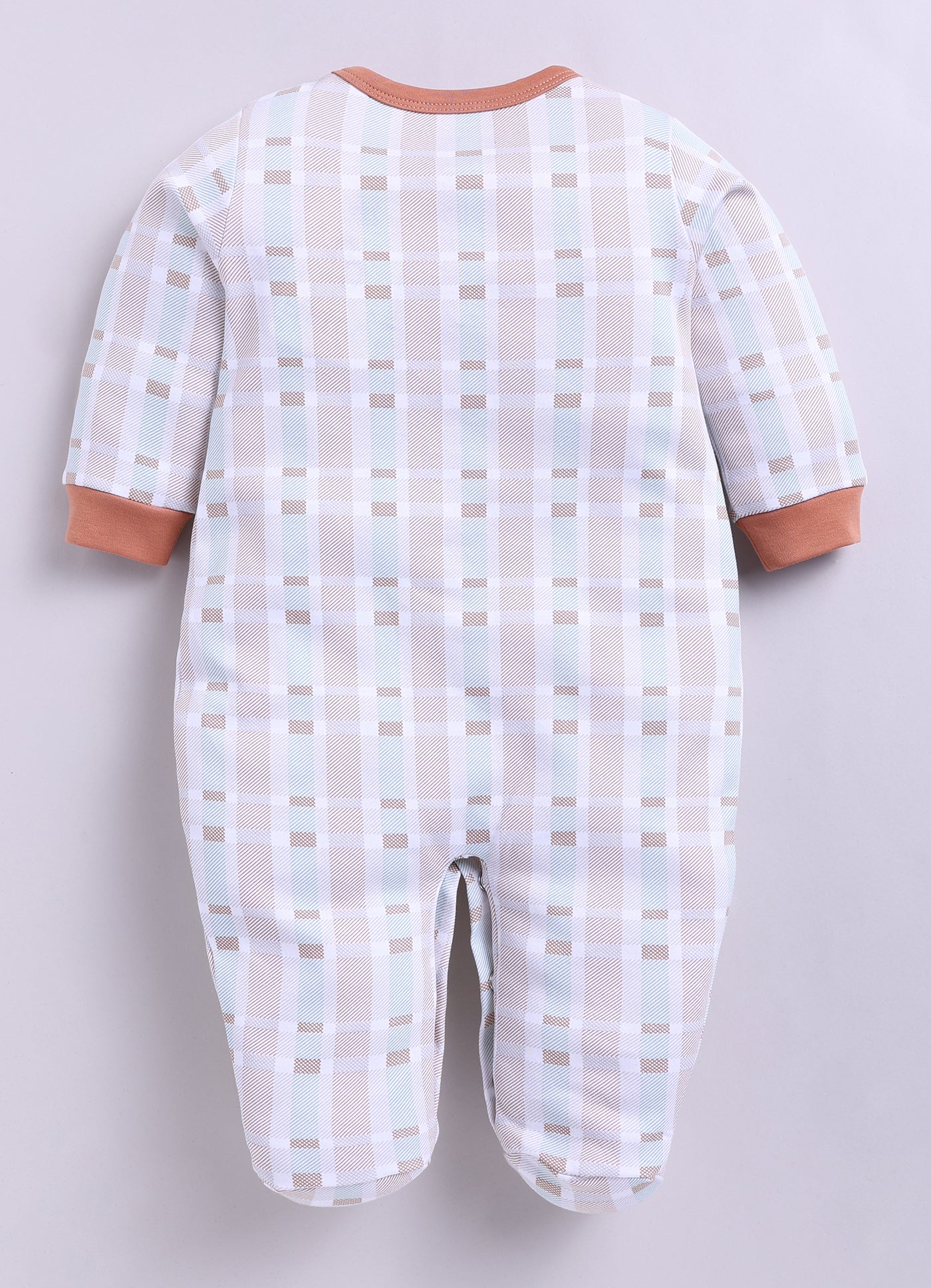 Full Sleeve Romper for Boys - Tan