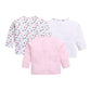 BABY GO Full Sleeve Set of 3 TEES Combo for Baby Girls PEACH