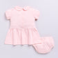 Baby Girl Peter Pan Collar Dress with Flowers & Bees-PINK