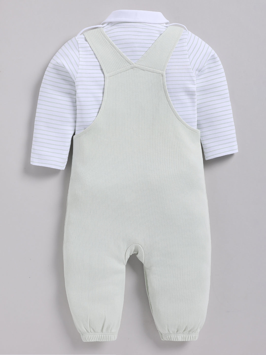 Dungaree - Light Green Koala Ribbed