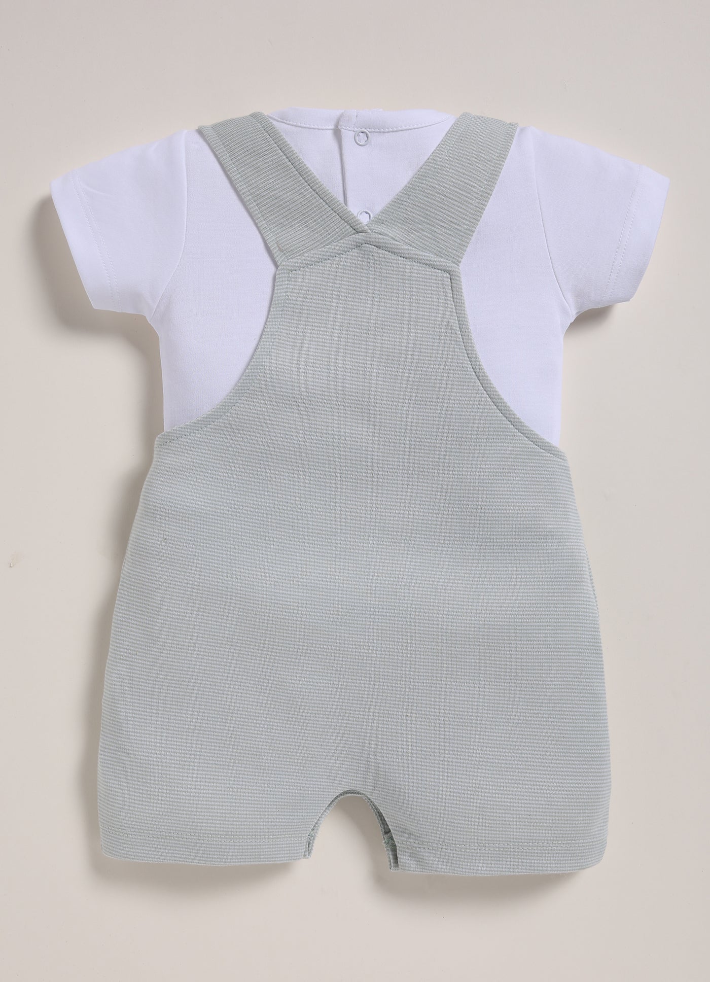 Half Sleeve Dungaree for Girls - Melange Butterfly Charm