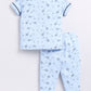 Playful Printed Half Sleeves Baby Boy Night Suit-BLUE