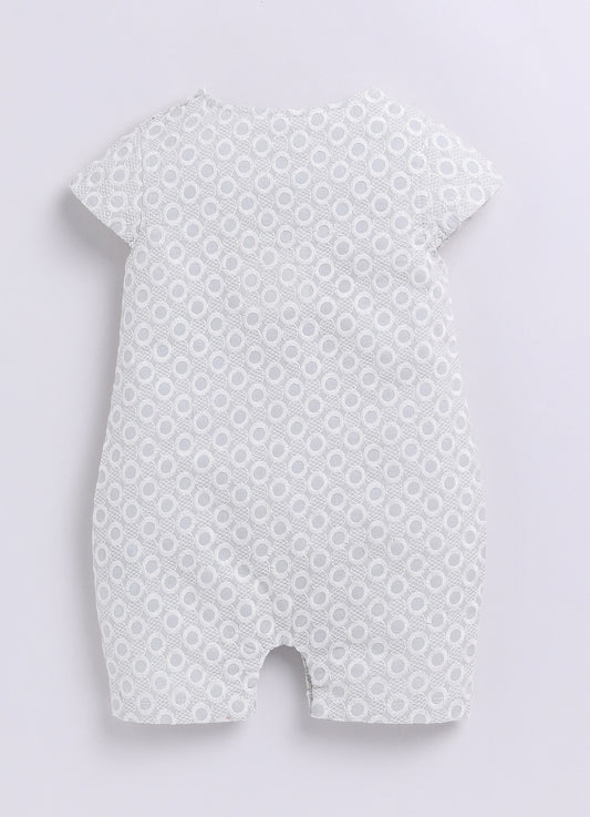 Cute Baby Girl Romper With Flower-PISTA GREEN