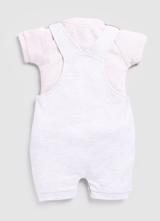 Little Day Dreamer Baby Boy Dungaree-Beige