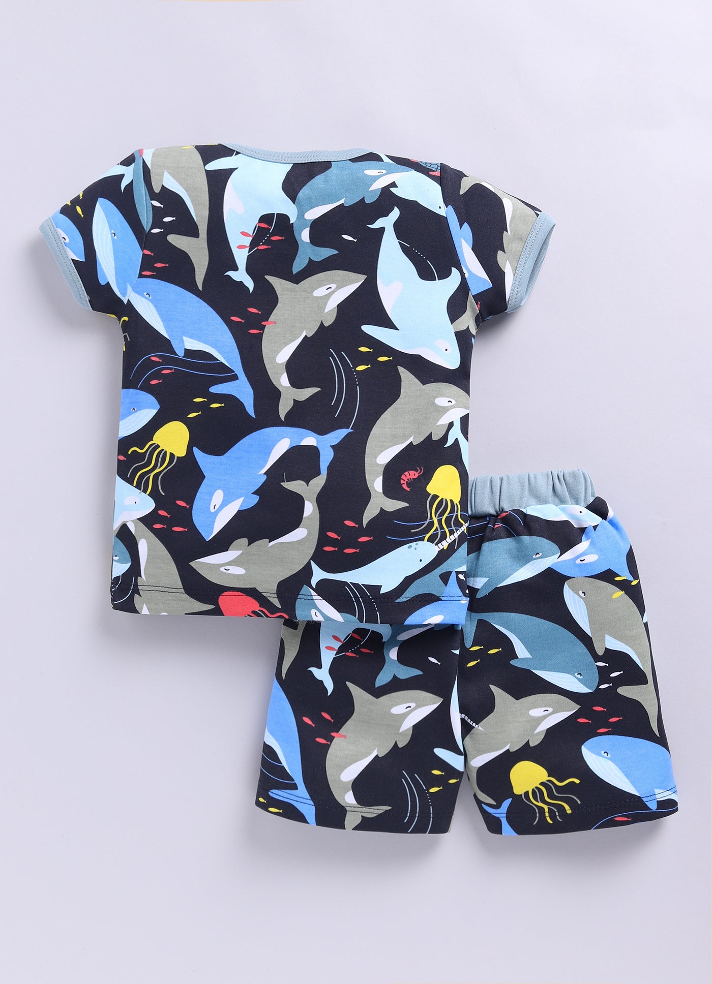 Half Sleeve Top & Bottom for Boys - Navy