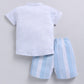 Baby Boy Designer Half T Shirt & Short Set-Dolphine Blue