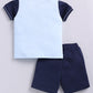 T-shirt and Shorts Set for Baby Boys 100% pure cotton-NAVY