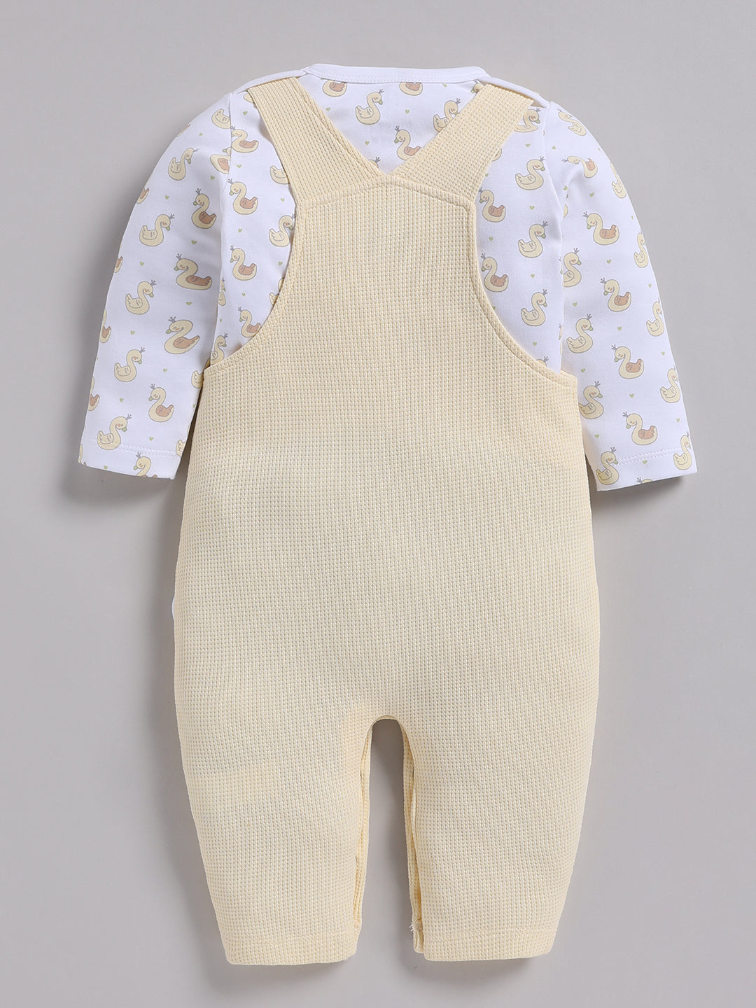 Dungaree - Cream Duck Printed