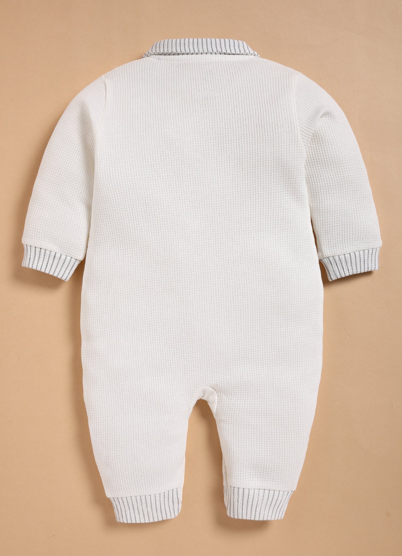 Full Sleeve Romper for Boys – White Cloud & Stars