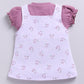 Baby Girl Floral Print Pinafore Dress with Layered Top-PURPLE
