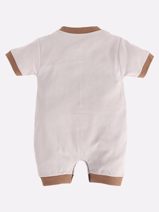 Half Sleeves Round neck Romper/Summer clothes/Creeper/new born/infent wear/ for Baby Boys 100% Pure Cotton-GRAY