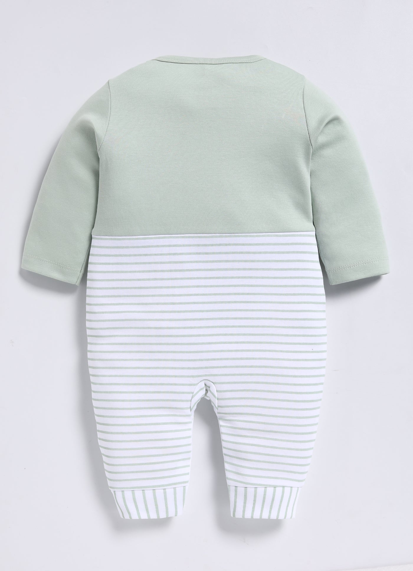 Full Sleeve Romper for Boys – Mint Green Swimming Fishes
