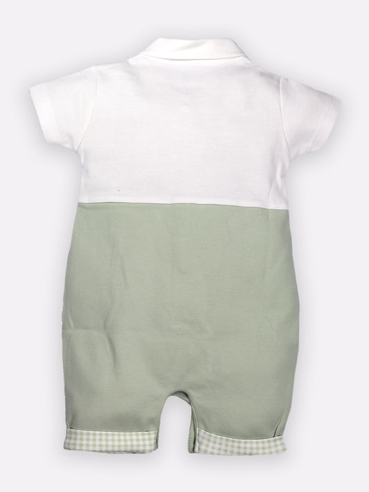 Half Sleeves Round neck Romper/Summer clothes/Creeper/new born/infent wear/ for Baby Boys 100% Pure Cotton-OLIVE
