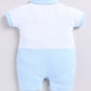 Half Sleeve Striped Baby Boy Romper-Sky Blue