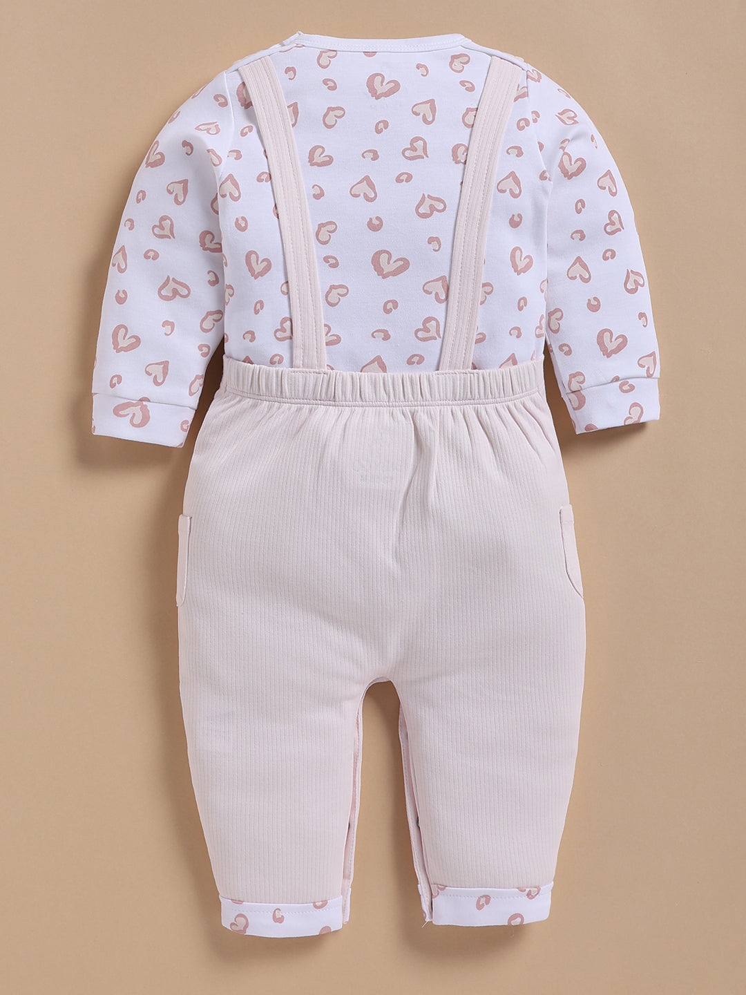 Dungaree - Light Pink Bunny Heart