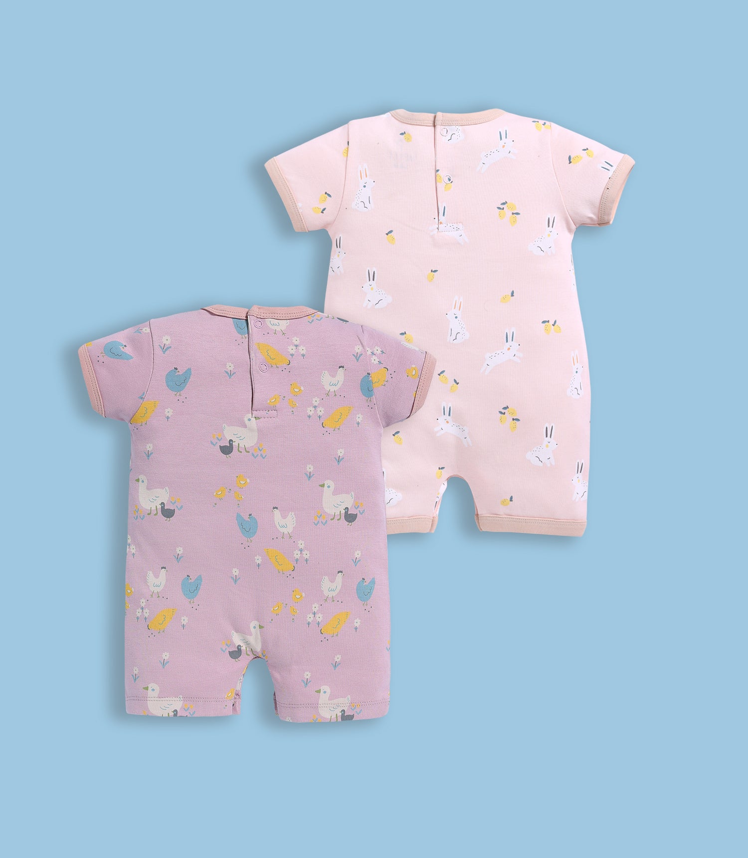 Half Sleeve Romper for Girls - Stone & Rose