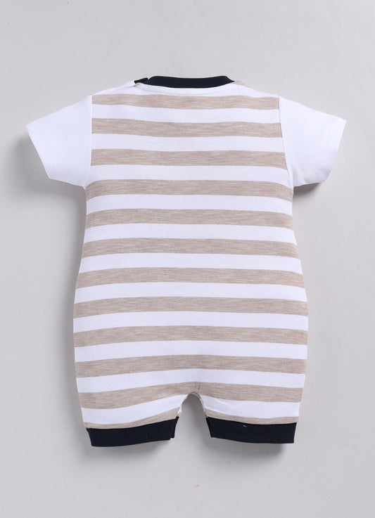 Little Roar Cute Crocodile Baby Boy Romper-Light Brown