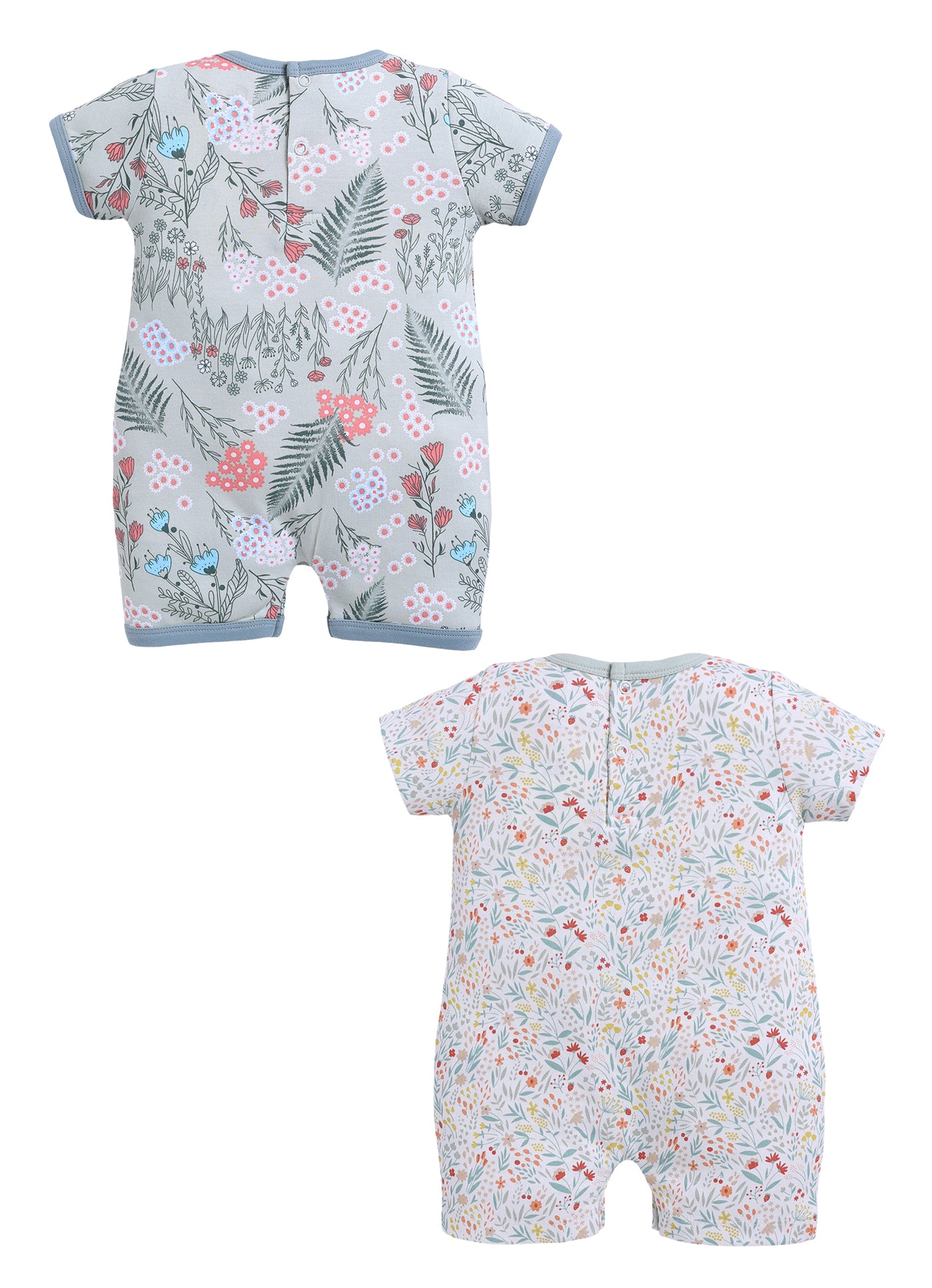 Half Sleeve Romper for Girls - Mint & Sage