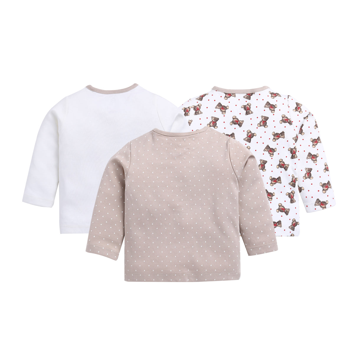 Baby Boys & Baby Girls Printed Pure Cotton T Shirt  (Multicolor, Pack of 3)