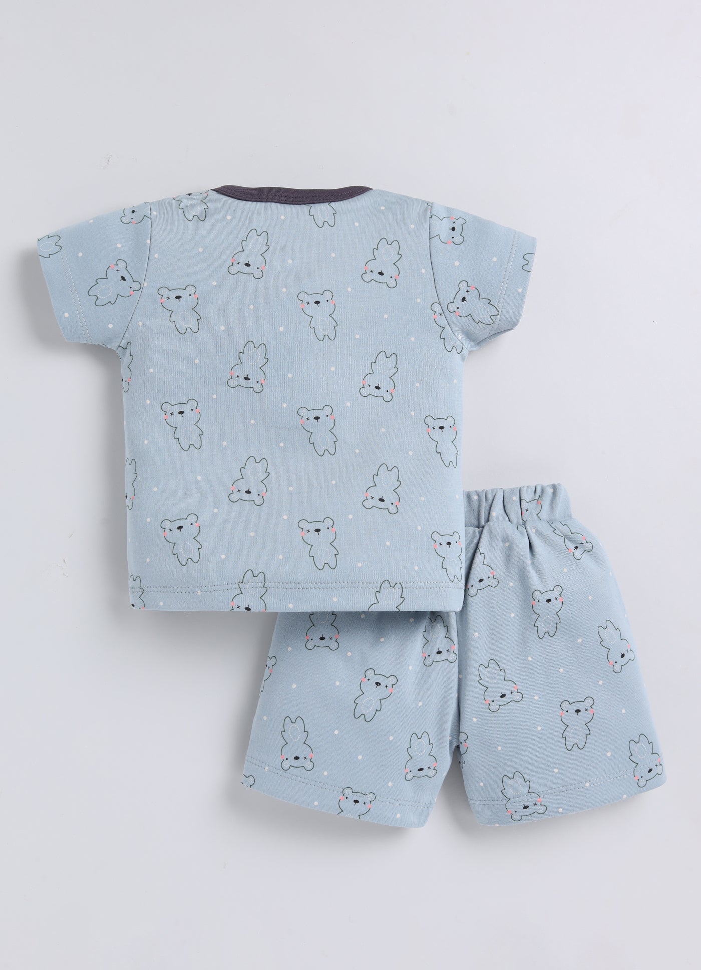 Half Sleeve Top & Bottom for Boys - Slate Grey