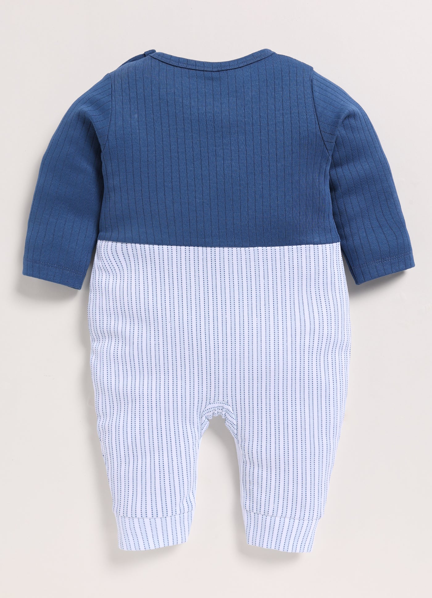 Full Sleeve Romper for Boys – Classic Blue Around the World