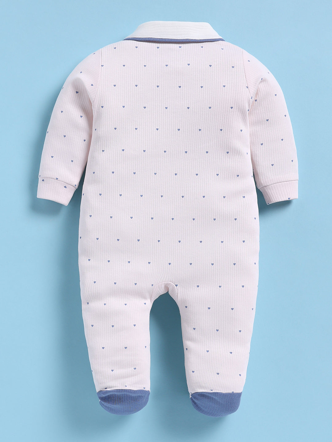 Full Sleeve Romper for Girls – Pink Peter Pan Collar