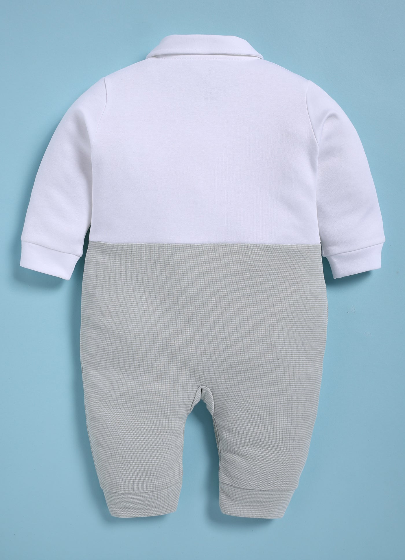Full Sleeve Romper for Boys – Light Green Teddy Classic