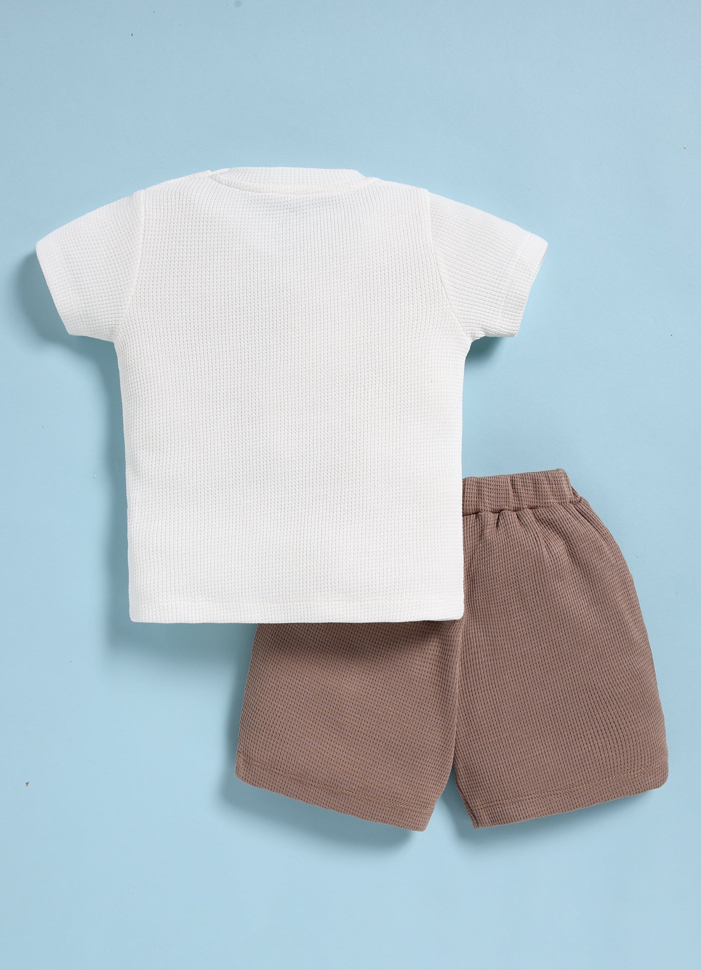 Half-Sleeve Top & Bottom For Boys - Brown Me & My Crew