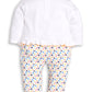 BABY GO 100% Pure Cotton Full Sleeves Rompers/Bodysuit/Sleepsuit for Baby Girl-WHITE