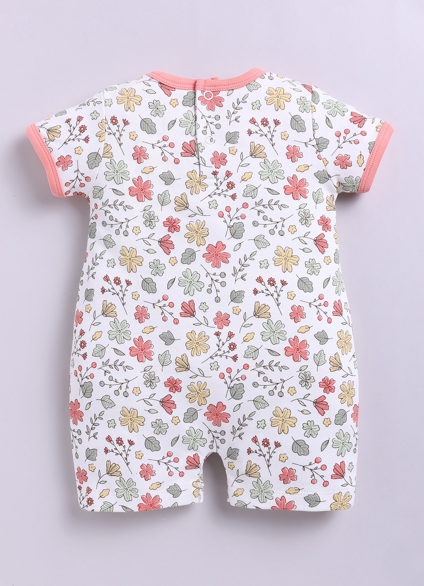 Half Sleeve Romper for Girls - Teal